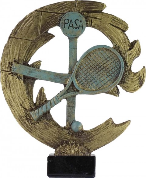 trofeo resina tenis fronton 24 cm.
