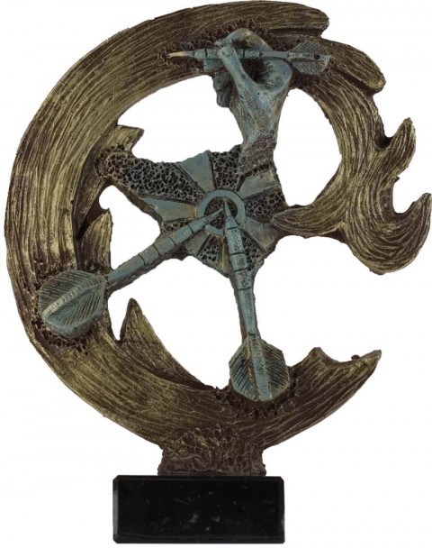 trofeo resina dardos 24 cm.