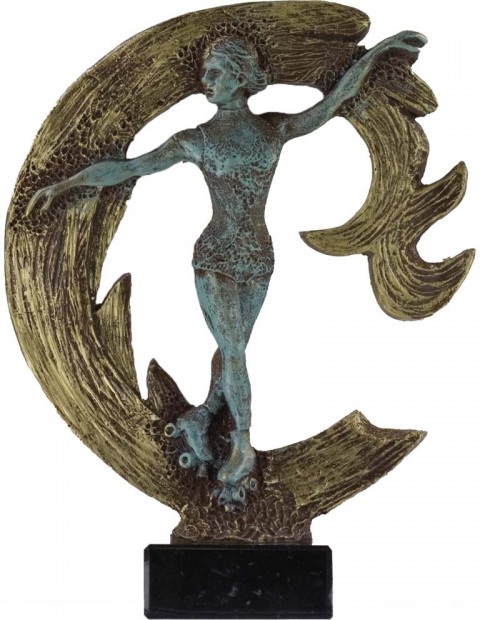 trofeo resina patinaje fem. 24 cm.