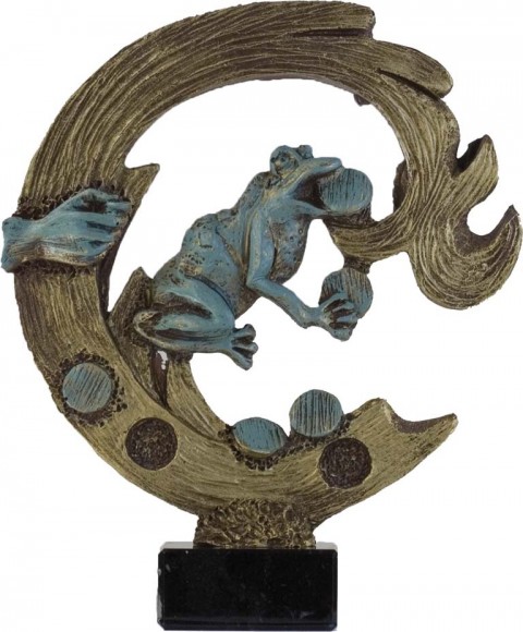 trofeo resina rana 24 cm.