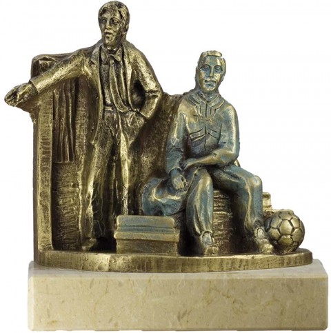 trofeo resina futbol entrenador 17 cm.