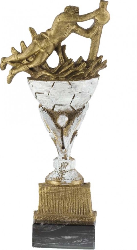 trofeo resina futbol portero 28 cm.