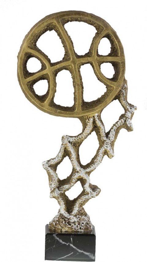 trofeo resina baloncesto 35 cm.