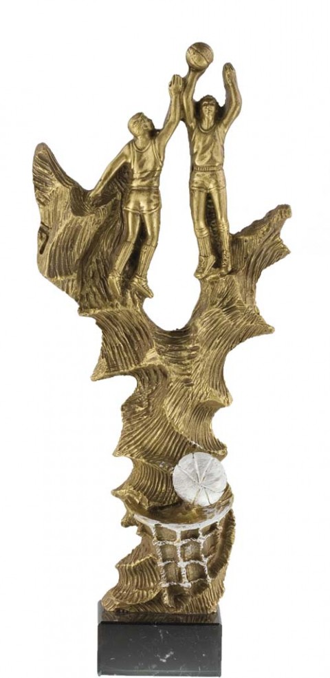 trofeo resina baloncesto 34 cm.