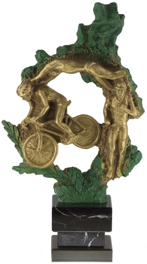 trofeo resina triatlon 27 cm.
