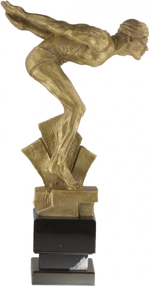 trofeo resina natacion 28 cm.