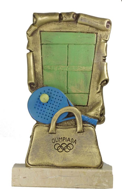 trofeo resina padel 18 cm.