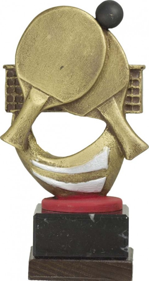 trofeo resina ping pong 18 cm.