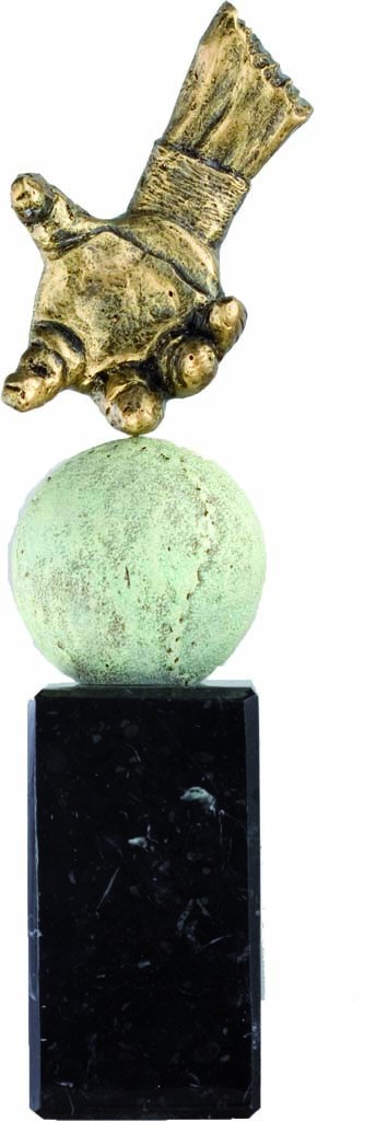 trofeo resina pelota vasca 19 cm.
