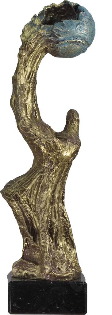 trofeo resina pelota vasca 27 cm.