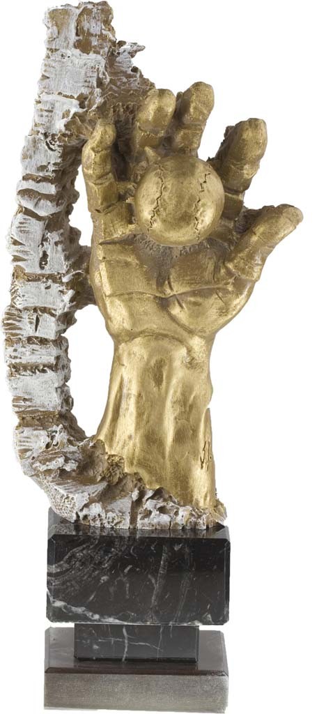 trofeo resina pelota vasca 28 cm.