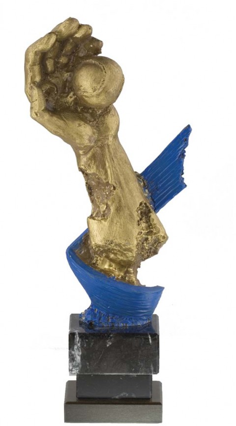 trofeo resina pelota vasca 26 cm.