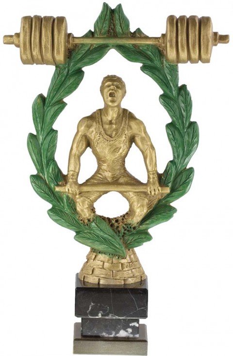 trofeo resina halterofilia 30 cm.
