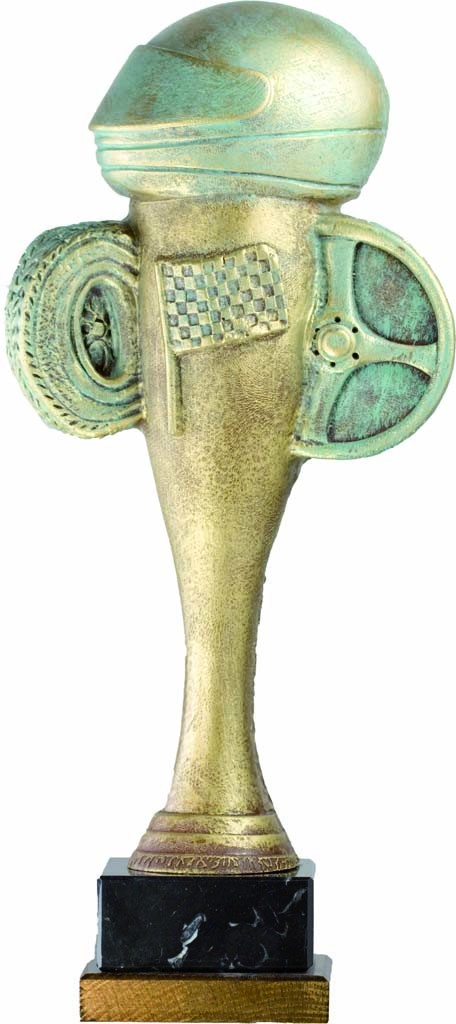trofeo resina automovilismo 28 cm.