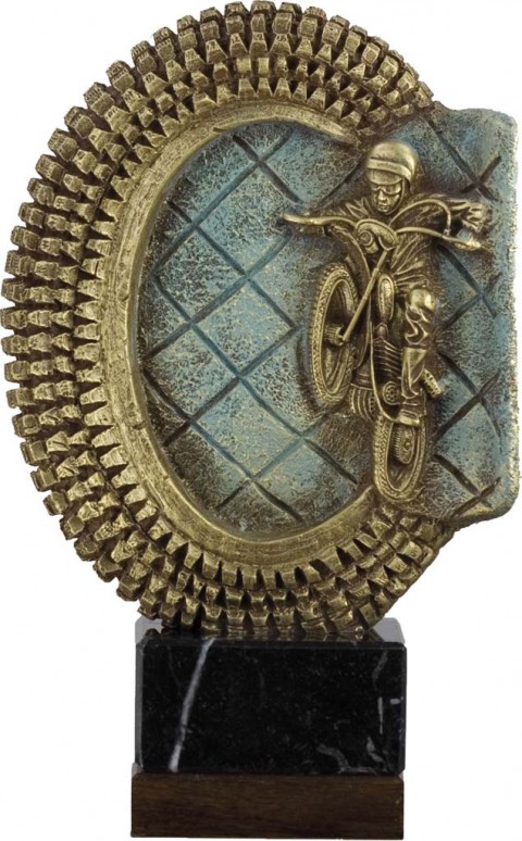 trofeo resina motociclismo 23 cm.