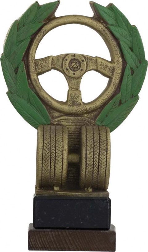trofeo resina automovilismo 21 cm.
