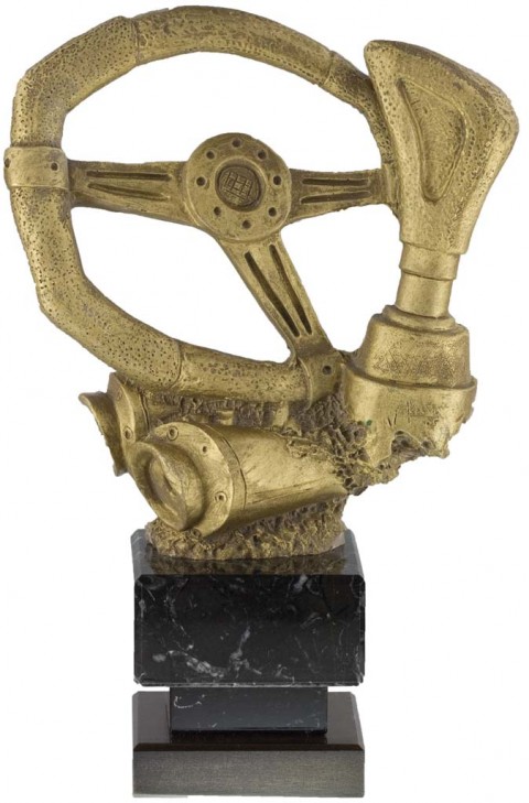 trofeo resina automovilismo 23 cm.