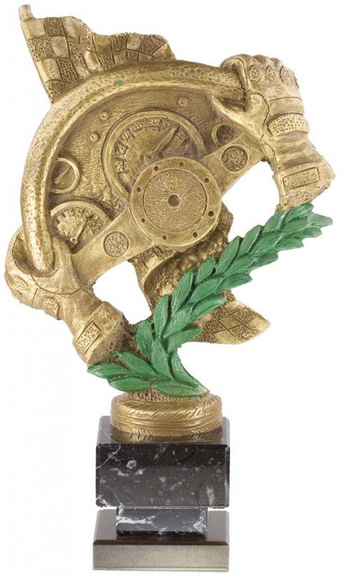trofeo resina automovilismo 30 cm.