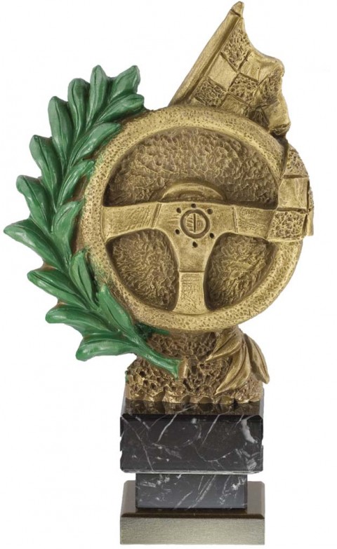 trofeo resina automovilismo 23 cm.