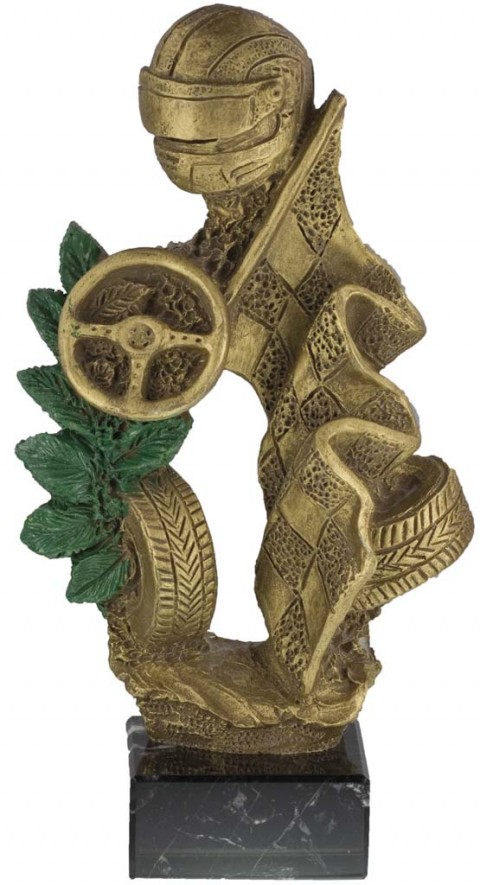 trofeo resina automovilismo 24 cm.