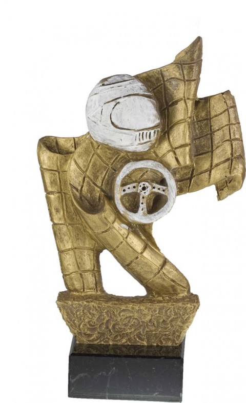 trofeo resina automovilismo 17 cm.