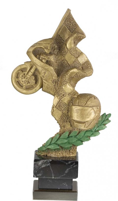 trofeo resina motociclismo 27 cm.