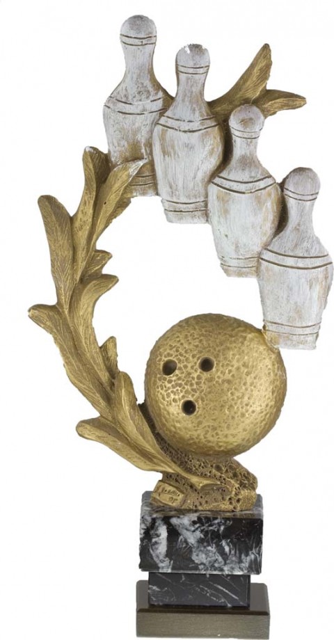 trofeo resina bolos 30 cm.
