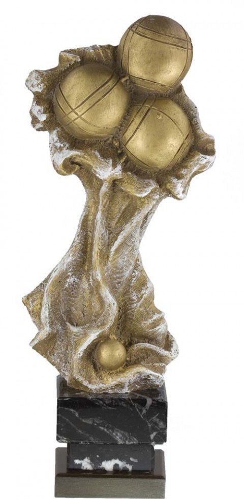 trofeo resina petanca 27 cm.