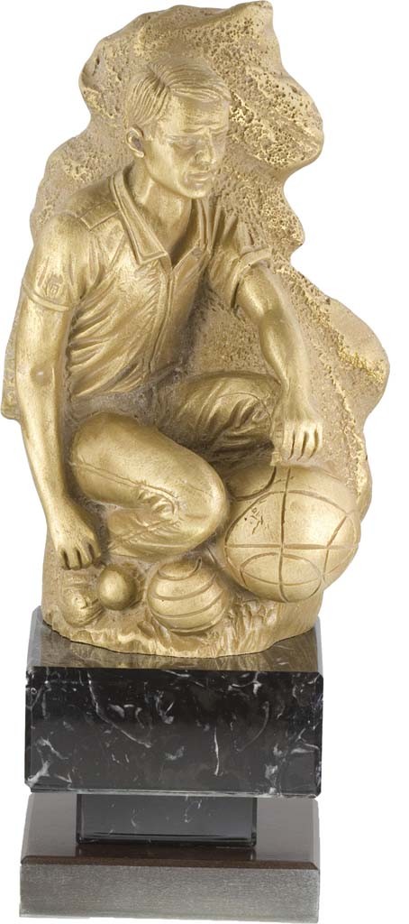 trofeo resina petanca 23 cm.