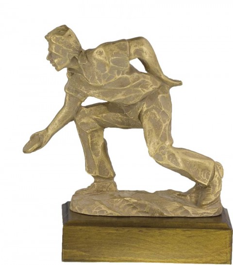trofeo resina rana 17 cm.