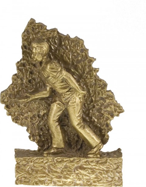 trofeo resina rana 14 cm.