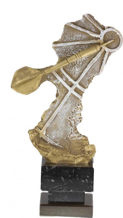 trofeo resina dardos 27 cm.