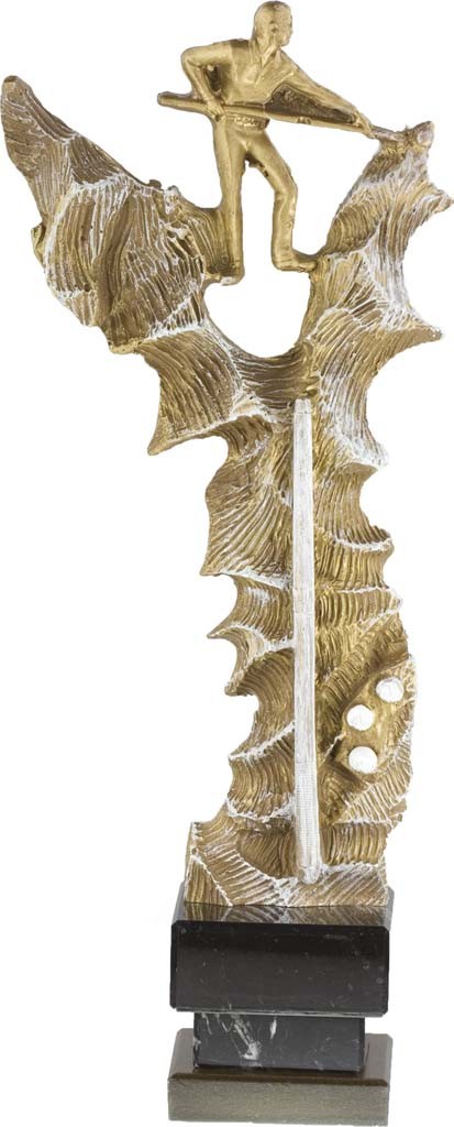 trofeo resina billar 32 cm.