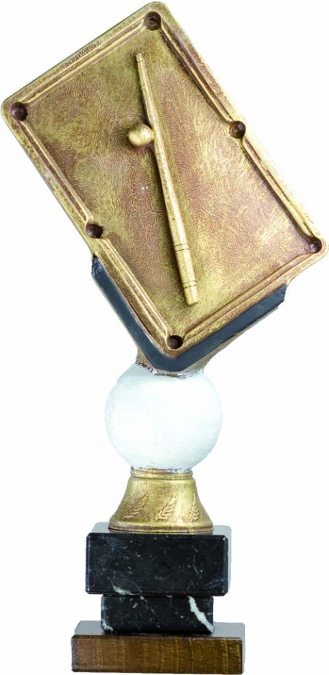 trofeo resina billar 28 cm.