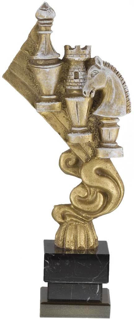 trofeo resina ajedrez 28 cm.