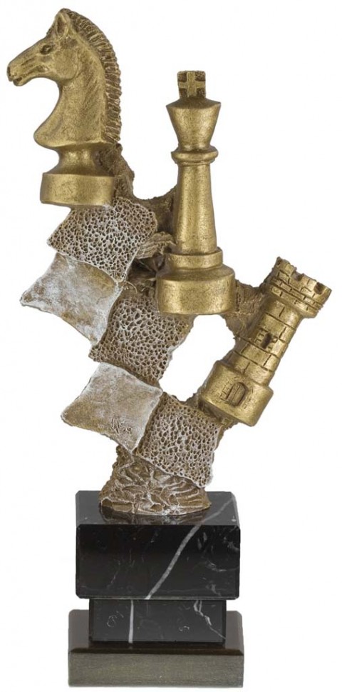 trofeo resina ajedrez 24 cm.