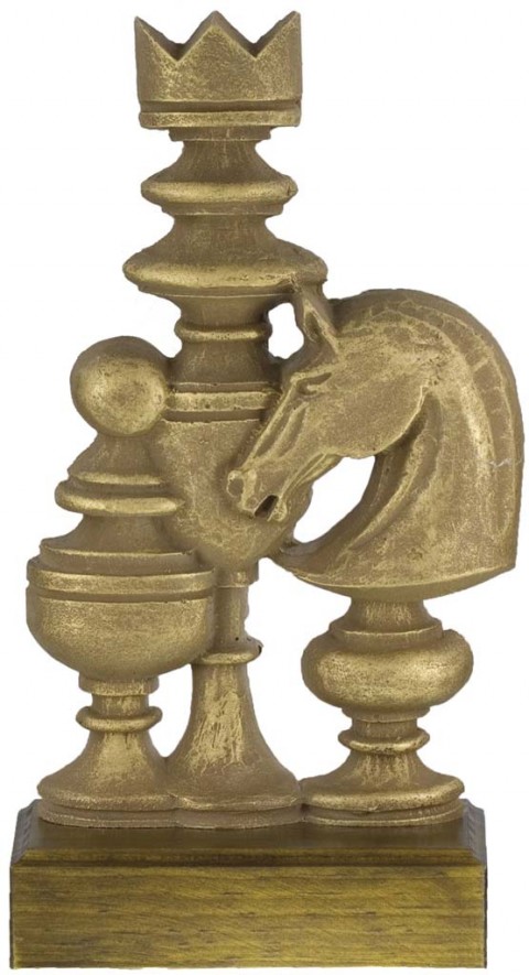 trofeo resina ajedrez 25 cm.