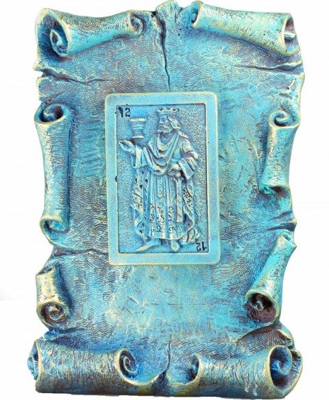 trofeo resina cartas 20 cm.
