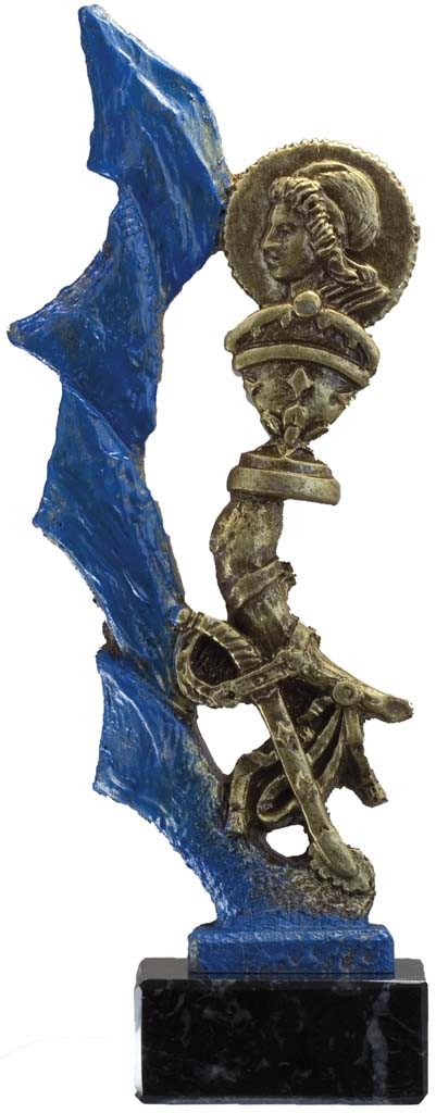 trofeo resina cartas 26 cm.