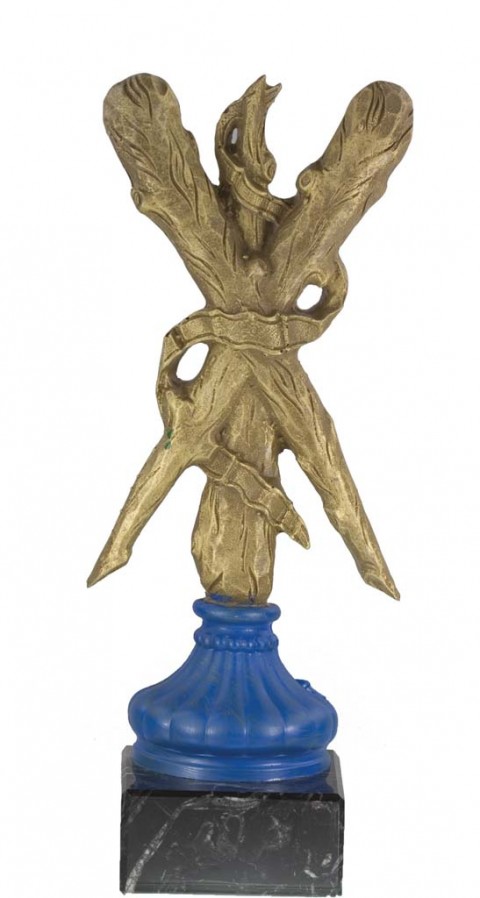 trofeo resina cartas 30 cm.
