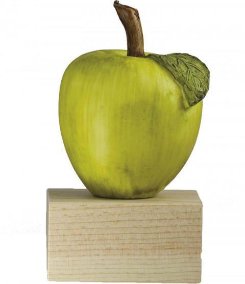 trofeo resina manzana 15 cm.