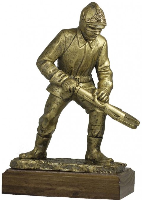 trofeo resina bombero 20 cm.