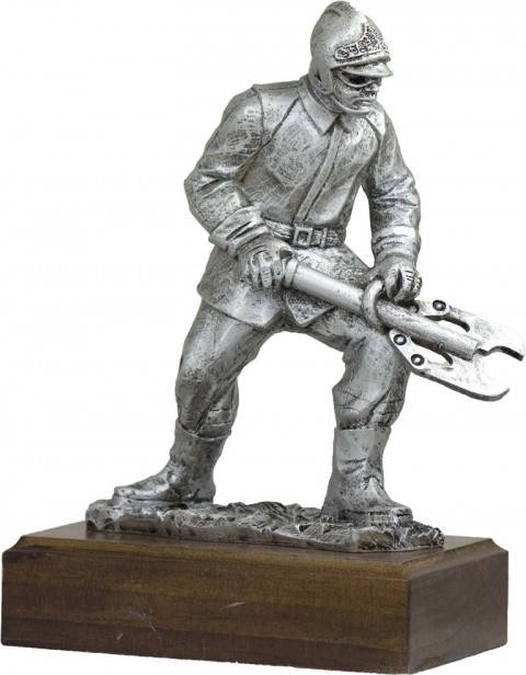 trofeo resina bombero 15 cm.