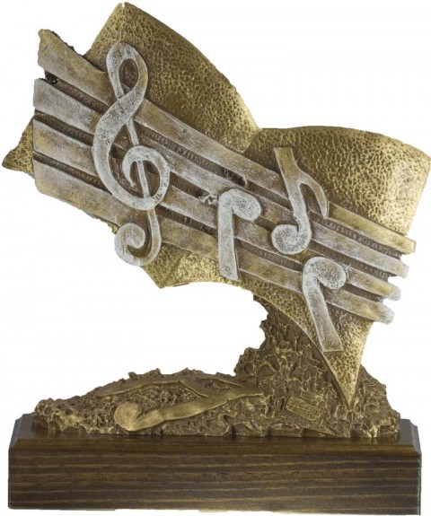 trofeo resina musica 21 cm.
