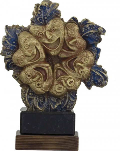 trofeo resina carnaval 17 cm.