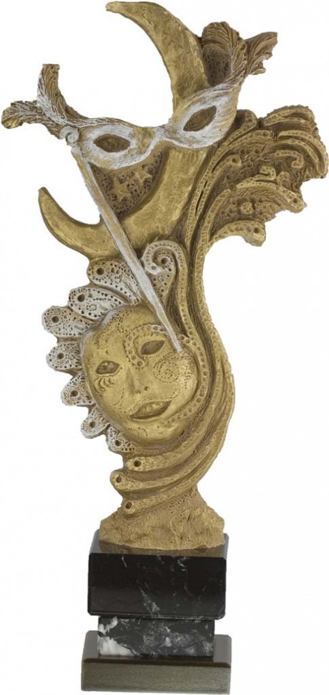 trofeo resina carnaval 29 cm.