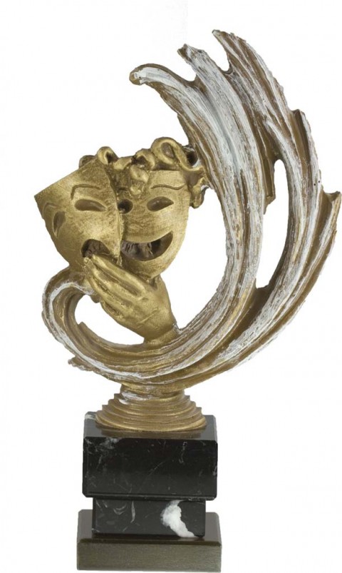 trofeo resina carnaval 23 cm.