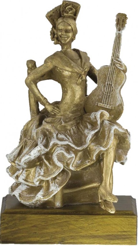 trofeos resina baile sevillanas 22 cm.