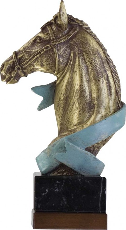 trofeo resina hipica 23 cm.