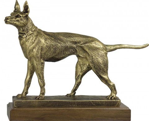 trofeo resina perro 26 cm.